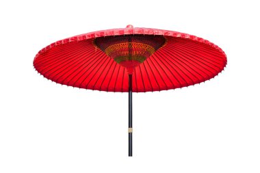 Traditional Chinese red oiled paper umbrella clipart