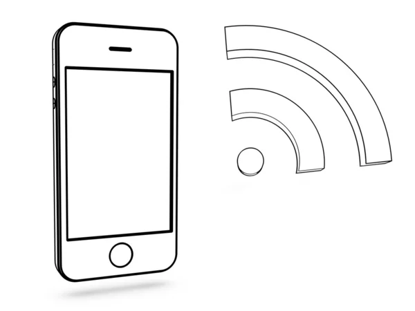 Phone with wireless — Stock Photo, Image