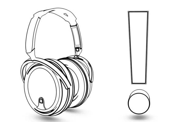 Headphone with excitation — Stock Photo, Image