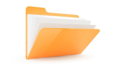 Folder with files clipart