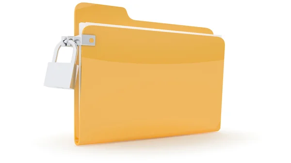 Folder with lock — Stock Photo, Image