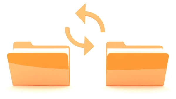 Folder with synchronization — Stock Photo, Image