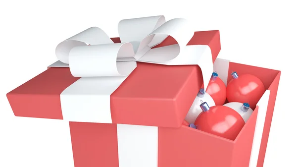 Present with wite bow — Stock Photo, Image