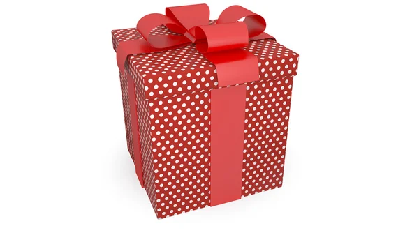 Present with red bow — Stock Photo, Image