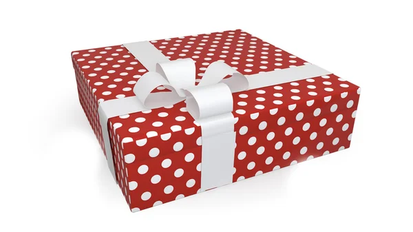 Present with wite bow — Stock Photo, Image