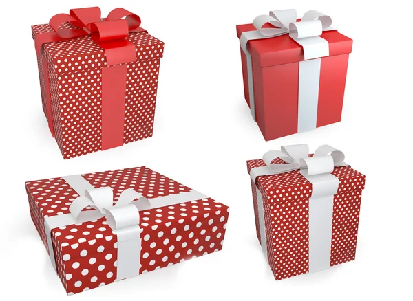 Presents with wite bow — Stock Photo, Image