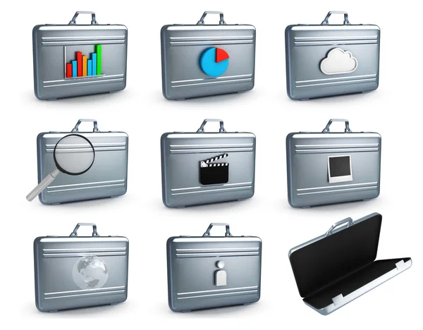 Many Metal cases — Stock Photo, Image