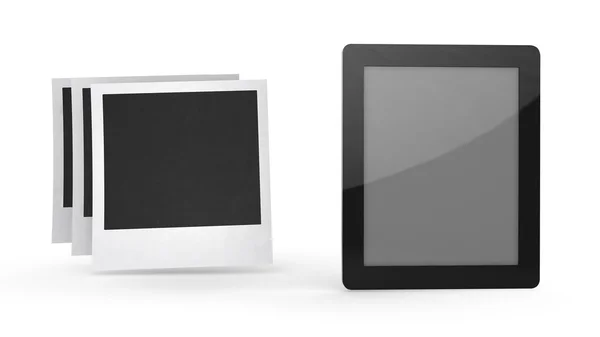 Tablet computador com ícone — Fotografia de Stock