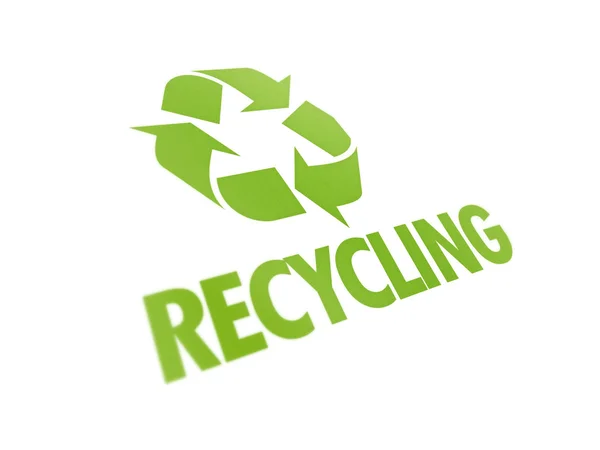 Rótulo de reciclagem — Fotografia de Stock