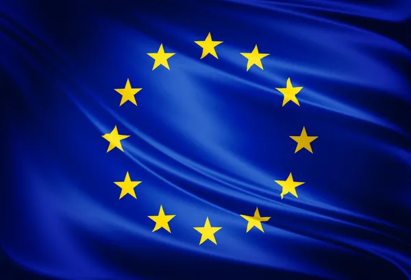 欧洲联盟的旗帜 — 图库照片#