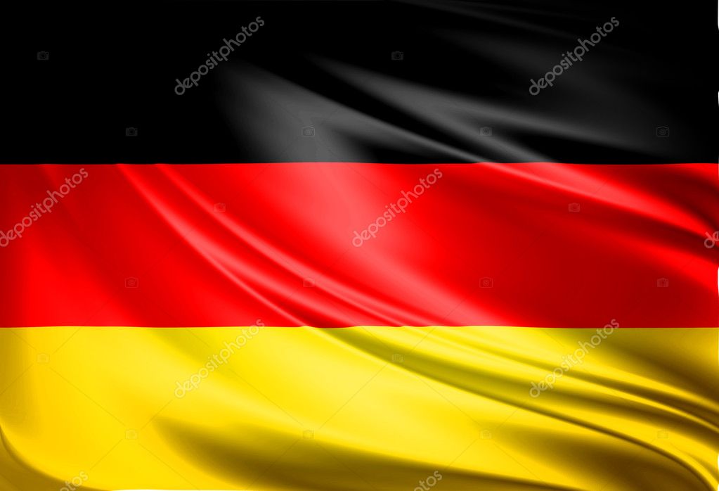 Flag of Germany. Close up. Front view.