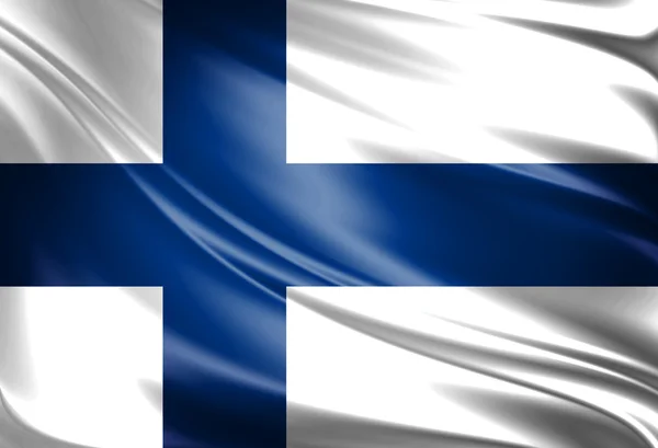 Finsko vlajka — Stock fotografie