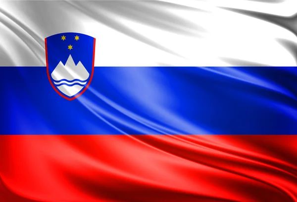Bandeira da Eslovénia — Fotografia de Stock