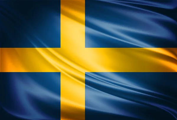 Švédská vlajka — Stock fotografie