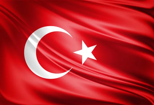 Turecko vlajka — Stock fotografie