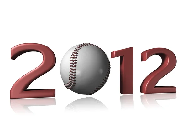 白い背景の上 2012年野球デザイン — ストック写真