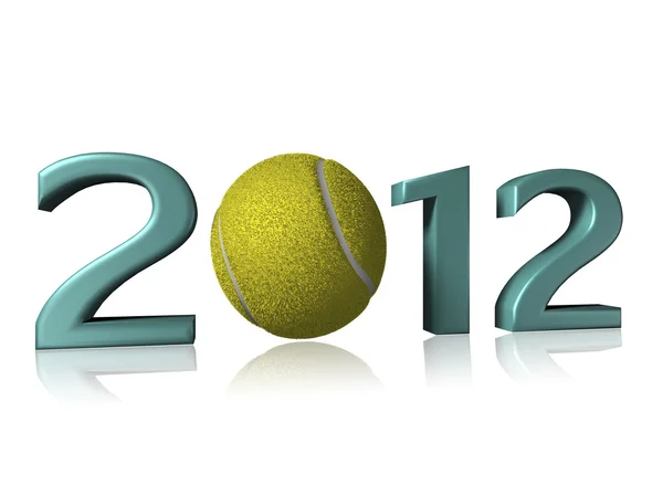 Теннисный дизайн 2012 года на белом фоне — стоковое фото