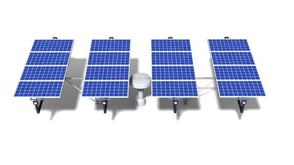 One articulated solar panel module at midday — Stock Photo, Image