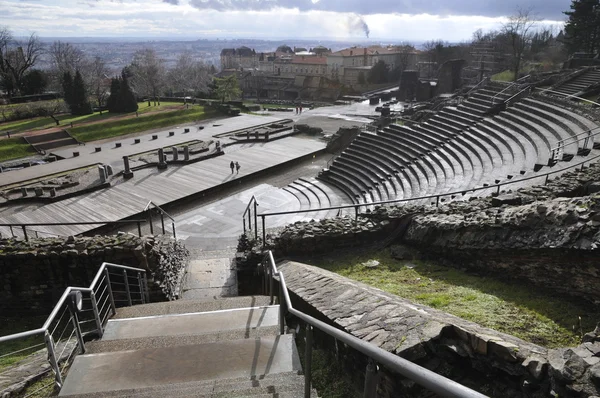 Stock image Wide view of a Roman theatre in Lyon city