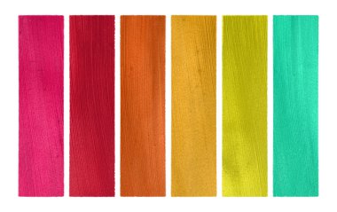 Candy Colors Coconut Paper Banner Set Isolated clipart