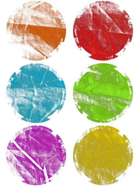 Colorful Grunge Textured Web Elements Isolated — Stock Photo, Image