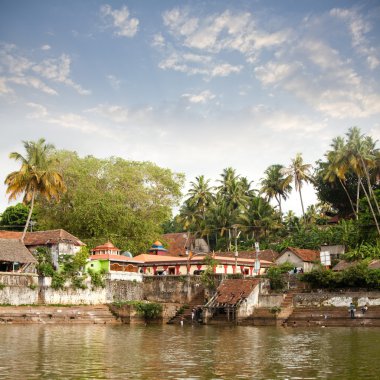 Ancient Hindu Janadhana Temple in Varkala, Kerala, India. clipart