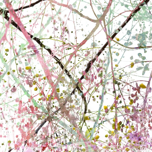 Farbenfrohe Grunge-Blüten abstrakt — Stockfoto