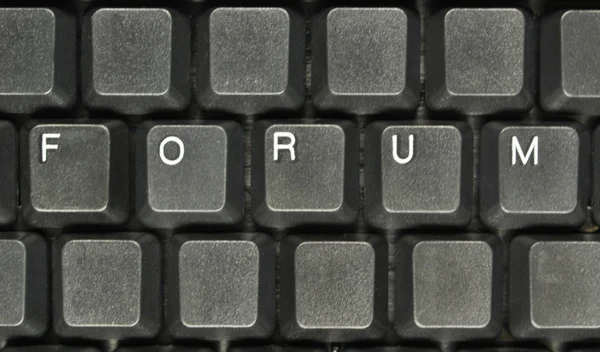 Forum auf Tastatur — Stockfoto