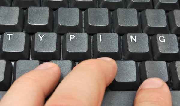 Escribir en el teclado — Foto de Stock