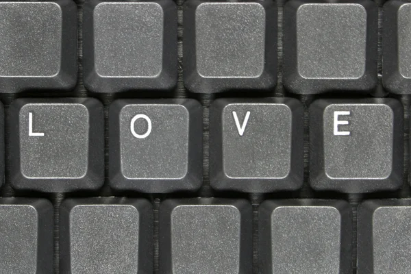 Love on keyboard — Stock Photo, Image