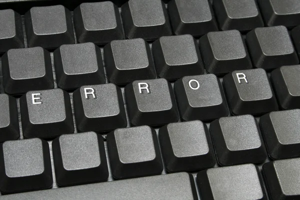 Ошибка на клавиатуре — стоковое фото
