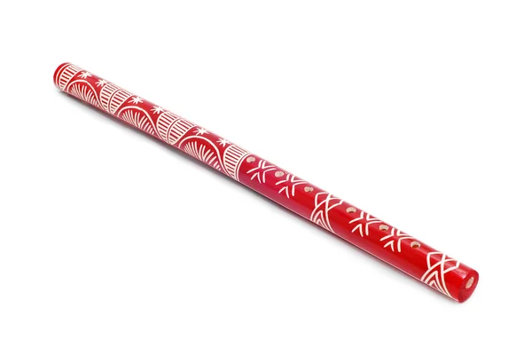 Flauta roja — Foto de Stock