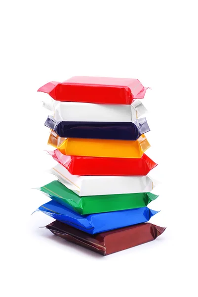 Chocolade in kleurrijke omhulsels — Stockfoto