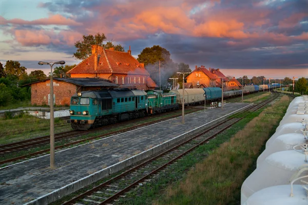 Nákladní motorový vlak — Stock fotografie