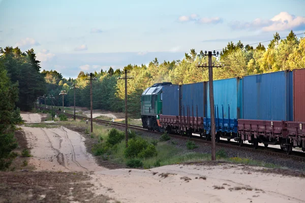 Pociąg towarowy Diesla — Zdjęcie stockowe