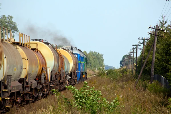 Güterdieselzug — Stockfoto