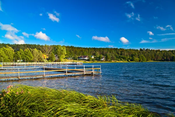 Paesaggio al lago Fotografia Stock