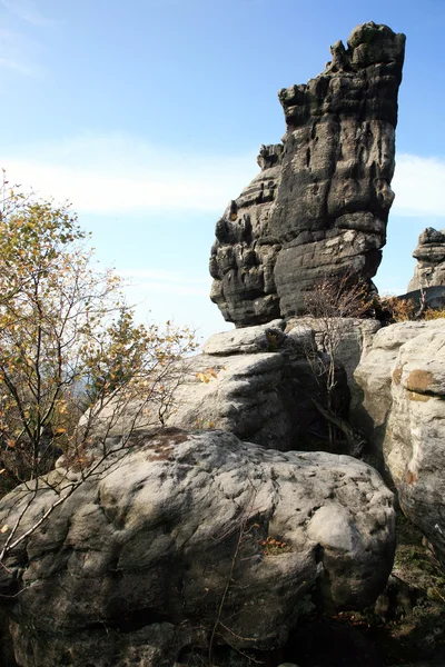 Kaya oluşumları - Polonya Masa Dağı — Stok fotoğraf