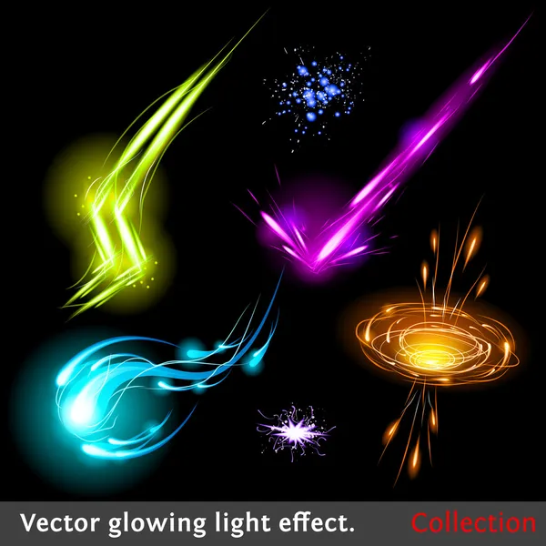 Conjunto efectos de luz vectorial — Archivo Imágenes Vectoriales