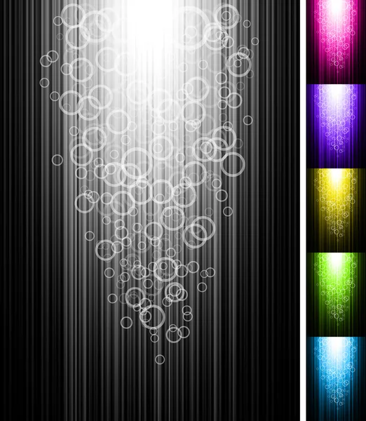 Linie mit Kreisen leuchten vertikalen Hintergrund — Stockvektor