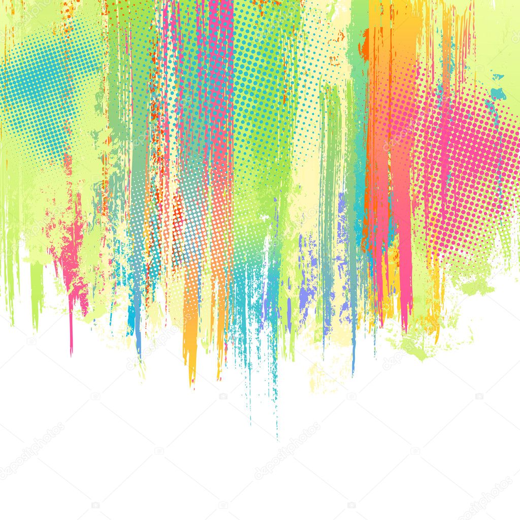 Pastel paint splashes background. Vector