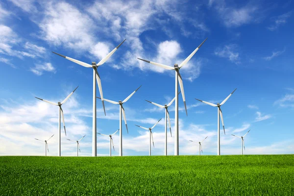 Ökológia - szélenergia — Stock Fotó