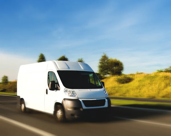 Delivery van, motion blur — Stock Photo, Image