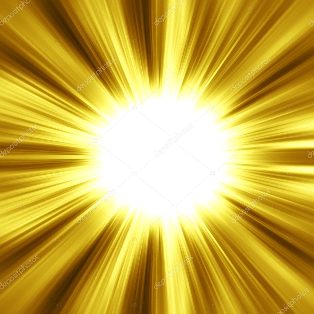Golden light burst