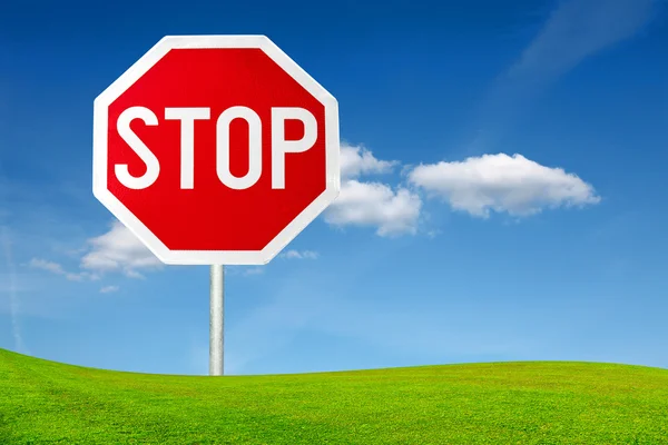 Stop segno esterno — Foto Stock