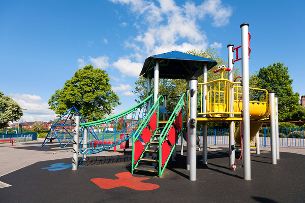Children's Playground in the city, uk