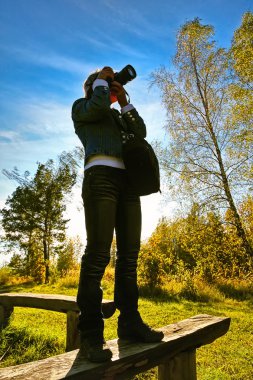 Photographing nature clipart