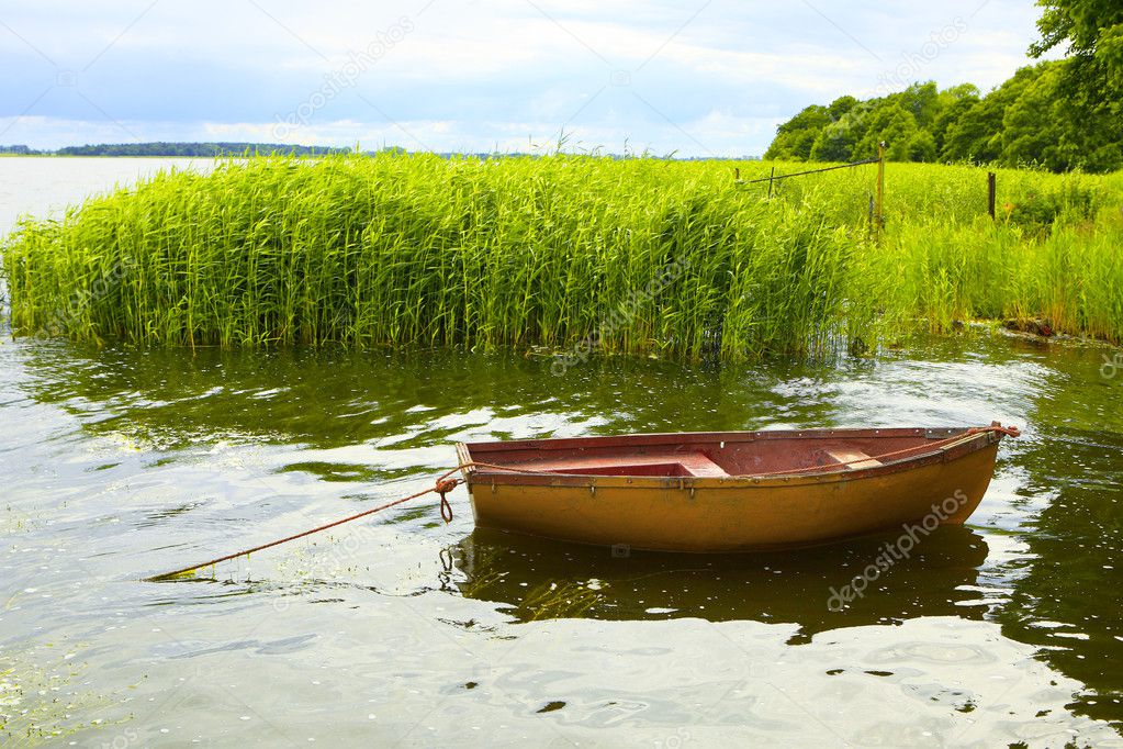 Fishing boat on the lake