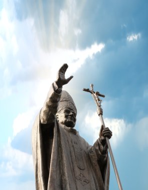 Statue of Pope John Paul II clipart