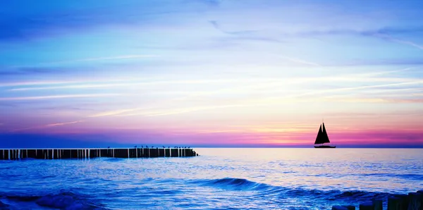 Zachód słońca morskiego — Zdjęcie stockowe
